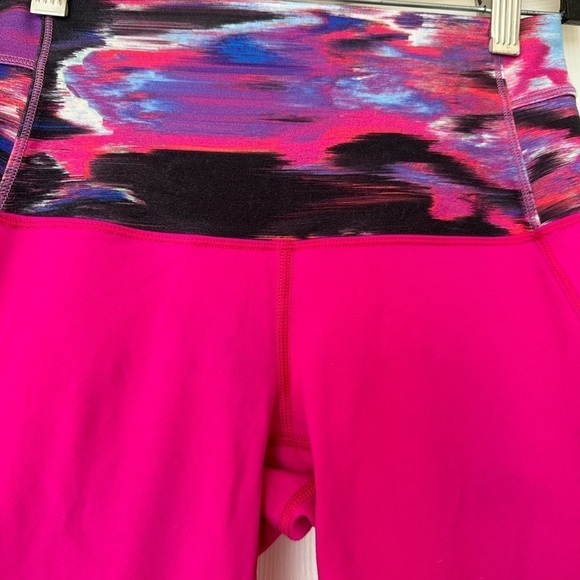 Lululemon Hi Rise Wunder Under Crop Barbie Pink Jewelled Magenta Pigment Wind 4 - Picture 8 of 10
